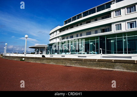 1920s hotel glass front on sea front midland hotel Stock Photo