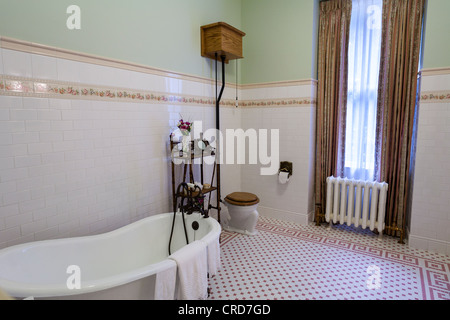 Boldt Castle Bathroom, An early 20th century bathroom off one of the bedrooms in the castle., Stock Photo