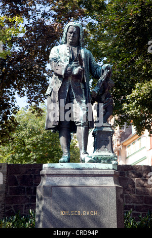 Johann Sebastian Bach monument, Eisenach, Thuringia, Germany, Europe, PublicGround Stock Photo