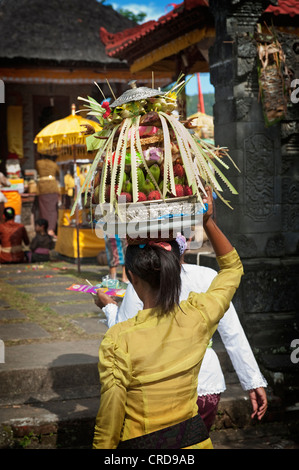 Every temple in Bali has a regularly scheduled festival, an odalan, to celebrate the anniversary of temple dedication. Stock Photo