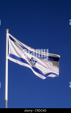 The national flag of Israel. Stock Photo