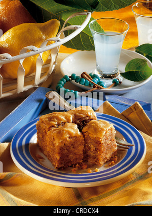 Walnut cake, Greece. Stock Photo