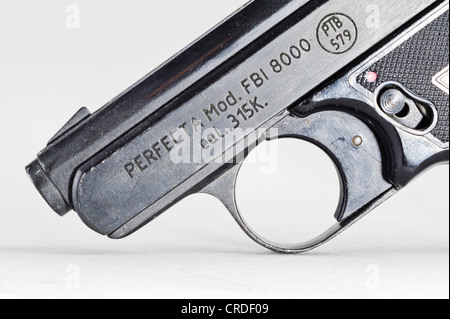 Barrel and trigger of a blank gun Stock Photo