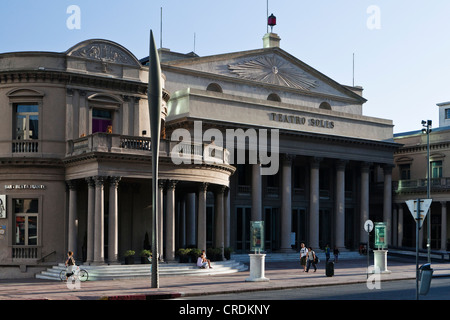 Teatro Solis, Solis Theatre, the oldest theater in Uruguay, built in 1856, at the Plaza Independencia, Montevideo, Uruguay Stock Photo