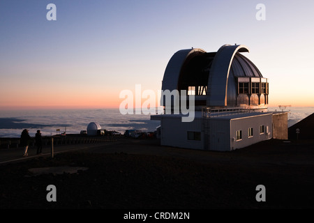 Mauna Kea Observatory on the summit of the Mauna Kea Volcano, 4205m, the United Kingdom Infrared Telescope, Mauna Kea, Hawai'i Stock Photo