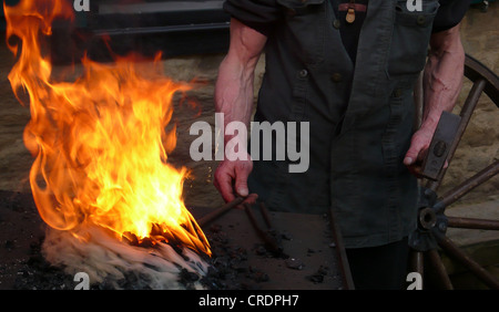 traditional handcraft, smith at work, Germany Stock Photo