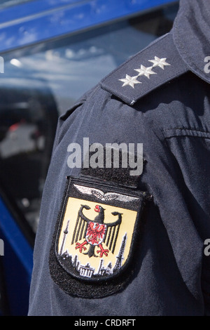 Badge, helicopter pilot with the German Federal Police, emblem, Berlin, wings, 60 years Federal Police event in Berlin Stock Photo