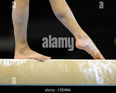 balance beam, gymnastics Stock Photo