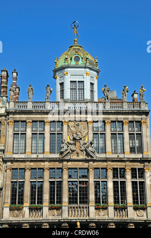 La Maison des Boulangers building, Roi d'Espagne, bakers' guild house on Grote Markt square, Grand Place square, Brussels Stock Photo