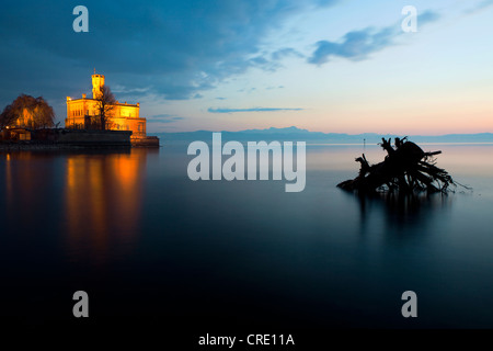 Evening at Schloss Montfort castle in Langenargen on Lake Constance, Baden-Wuerttemberg, Germany, Europe Stock Photo