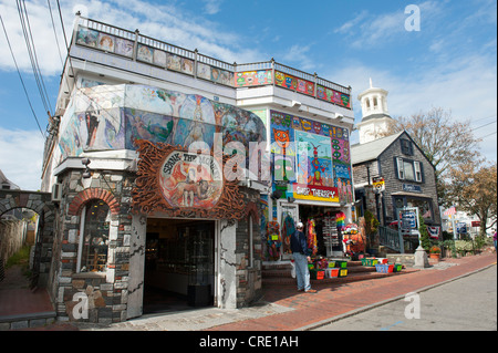 Colorful shops in Provincetown, Cape Cod, Massachusetts, USA Stock ...