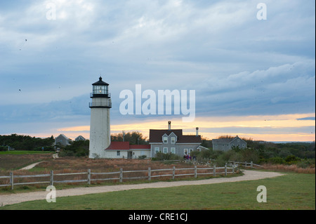 Lighthouse, Highland Light, North Truro, Cape Cod National Seashore, Massachusetts, New England, USA, North America Stock Photo