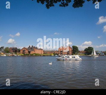 Boats on the water at Oulton Broad, Suffolk, England Stock Photo