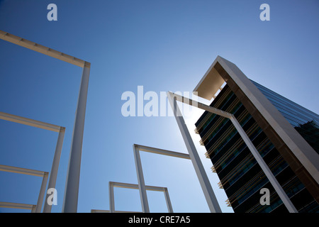 Modern architecture, on the grounds of the Parque das Nacoes, site of World Expo 98 in Lisbon, Portugal, Europe Stock Photo