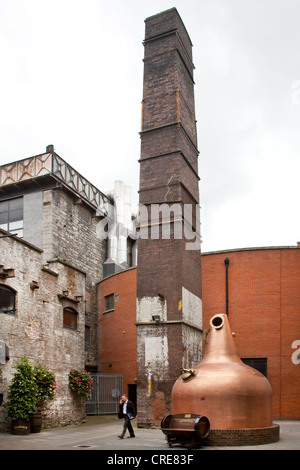 Historical whiskey still in the Old Jameson Distillery in the Smithfield area, Dublin, Ireland, Europe Stock Photo
