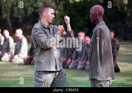 Bundeswehr soldiers, terrain and Sportuebungen, Berlin, Germany Stock Photo