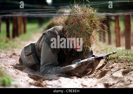 Bundeswehr soldiers, terrain and Sportuebungen, Berlin, Germany Stock Photo