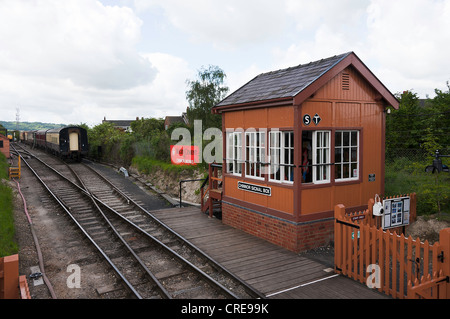 Old Signal Box at Chinnor Station on the Chinnor and Princes Risborough Railway Oxfordshire England United Kingdom UK Stock Photo