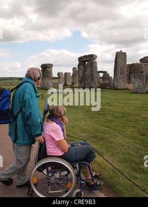Tourists sightseeing at Stonehenge, England, May 16, 2012, © Katharine Andriotis Stock Photo