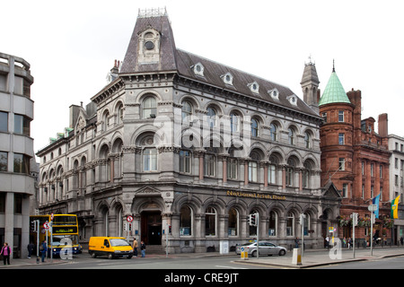 Building of the National Irish Bank, NIB, on Dame Street, Dublin, Ireland, Europe Stock Photo