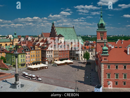 Royal Castle at Plac Zamkowy (Castle Square) in Warsaw, Poland Stock Photo