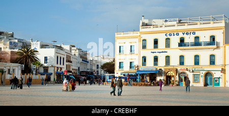 Square in the port area, Essaouira, Morocco, Africa Stock Photo