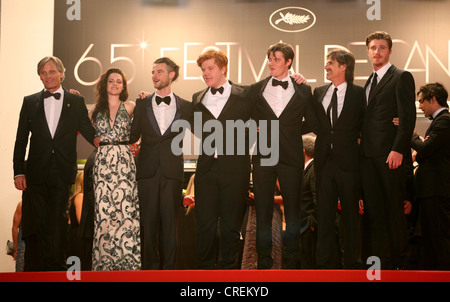 Viggo Mortensen, Kristen Stewart, Tom Sturridge, Danny Morgan, Sam Riley, Director Walter Salles, Garret Hedlund, Cannes 2012 Stock Photo