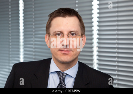Andreas Paulke, Chief Financial Officer of the Deutsche Beteiligungs AG corporation, press conference on 28.01.2011 in Frankfurt Stock Photo