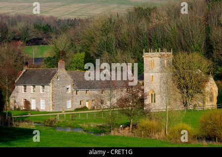 The hamlet of Nether Cerne Dorset UK Stock Photo