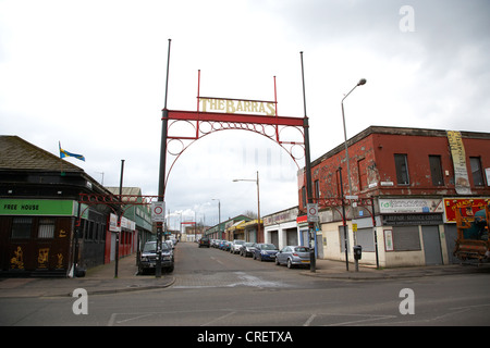 entrance to the barras market in the east end of glasgow scotland uk Stock Photo