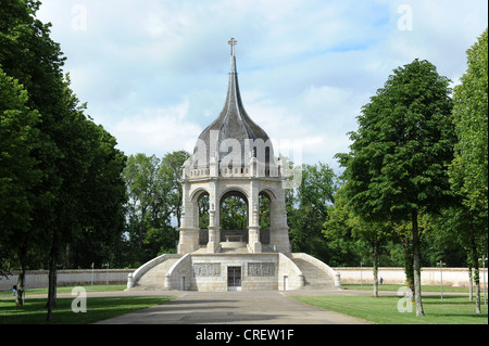 Breton war memorial in gardens of Sainte-Anne-d'Auray basilica Morbihan Brittany in north-western France. Stock Photo