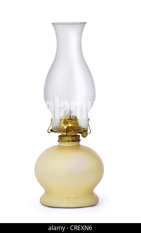 Old swiss kerosene lamp isolated on white Stock Photo