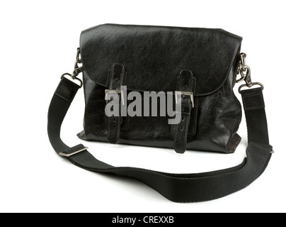 Leather bag isolated on the white background Stock Photo - Alamy