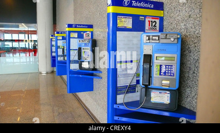phones at airport Stock Photo