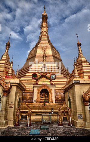 Myanmar, Burma, Yangon. Sule Pagoda, Buddha Shrine. Stock Photo