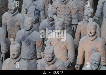 Terracotta Army, terracotta figures in the mausoleum, China Stock Photo