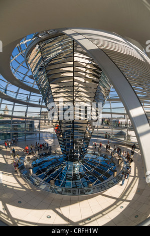 Inside the Reichstag dome in Berlin, Germany Stock Photo