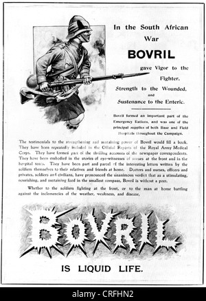BOVRIL advert about 1899 referencing the Boer War Stock Photo