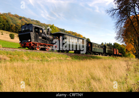 steam locomotive, Haertsfeld museum train Neresheim, Germany, Baden-Wuerttemberg, Neresheim Stock Photo