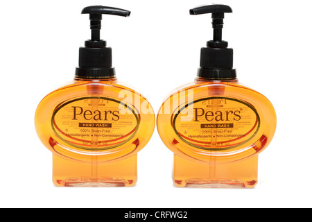 Two pump hand wash containers from Pears Stock Photo