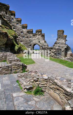 A view of Tintagel Castle Cornwall UK Stock Photo