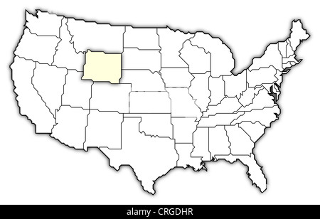 Political Map Of United States With The Several States Where Wyoming Political Map Of United States With The Several States Where Wyoming Crgdhr