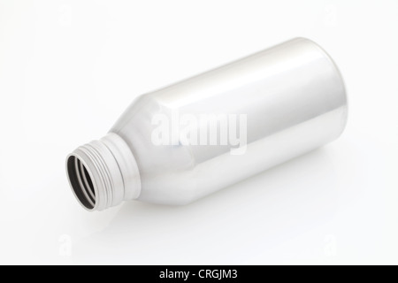 aluminum bottle on white background Stock Photo