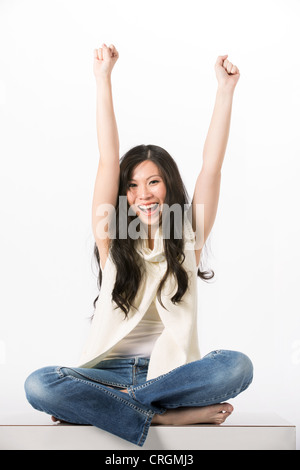Portrait of a happy Asian woman. Stock Photo