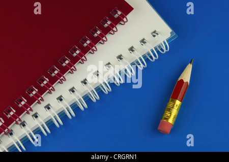 short pencil with two notepads Stock Photo