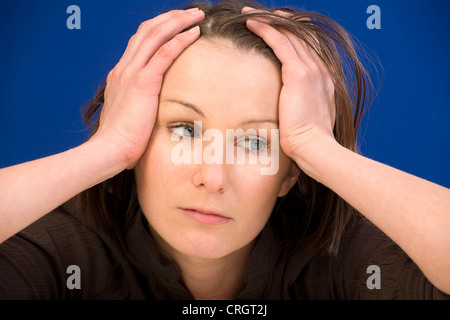 frustrated, young woman Stock Photo