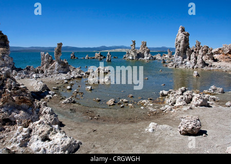 Tufa towers or columns (rock formations) at Mono Lake, Mono County, California, USA in July Stock Photo