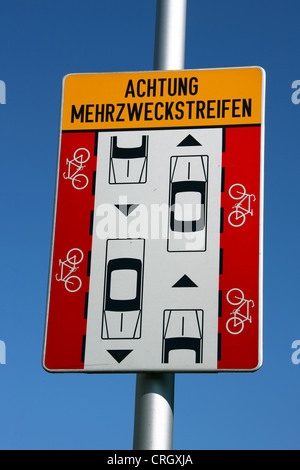 traffic sign signalising cycle track Stock Photo