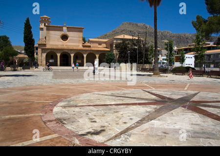 Puerto Pollensa Town Square Stock Photo