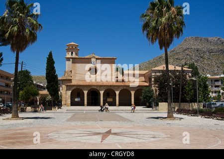 Puerto Pollensa Town Square Stock Photo